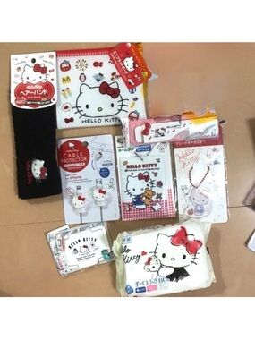 Hello Kitty Bag, Keychain Charm Name Tag Card Holder Bundle A lot